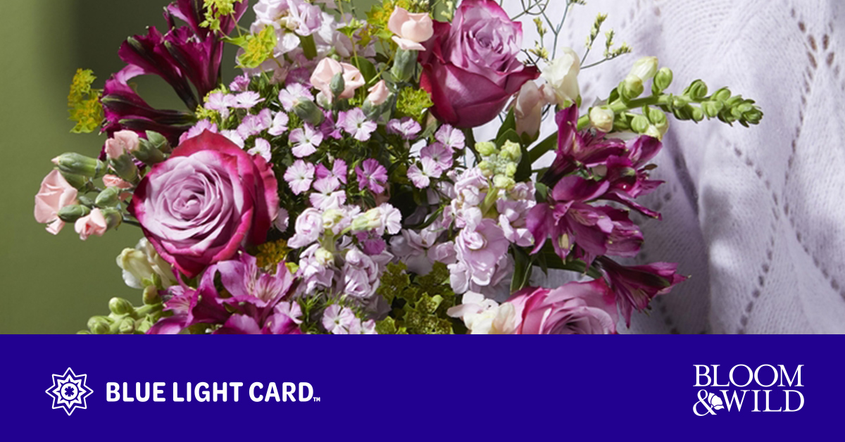 Bloom & Wild NHS discount Blue Light Card